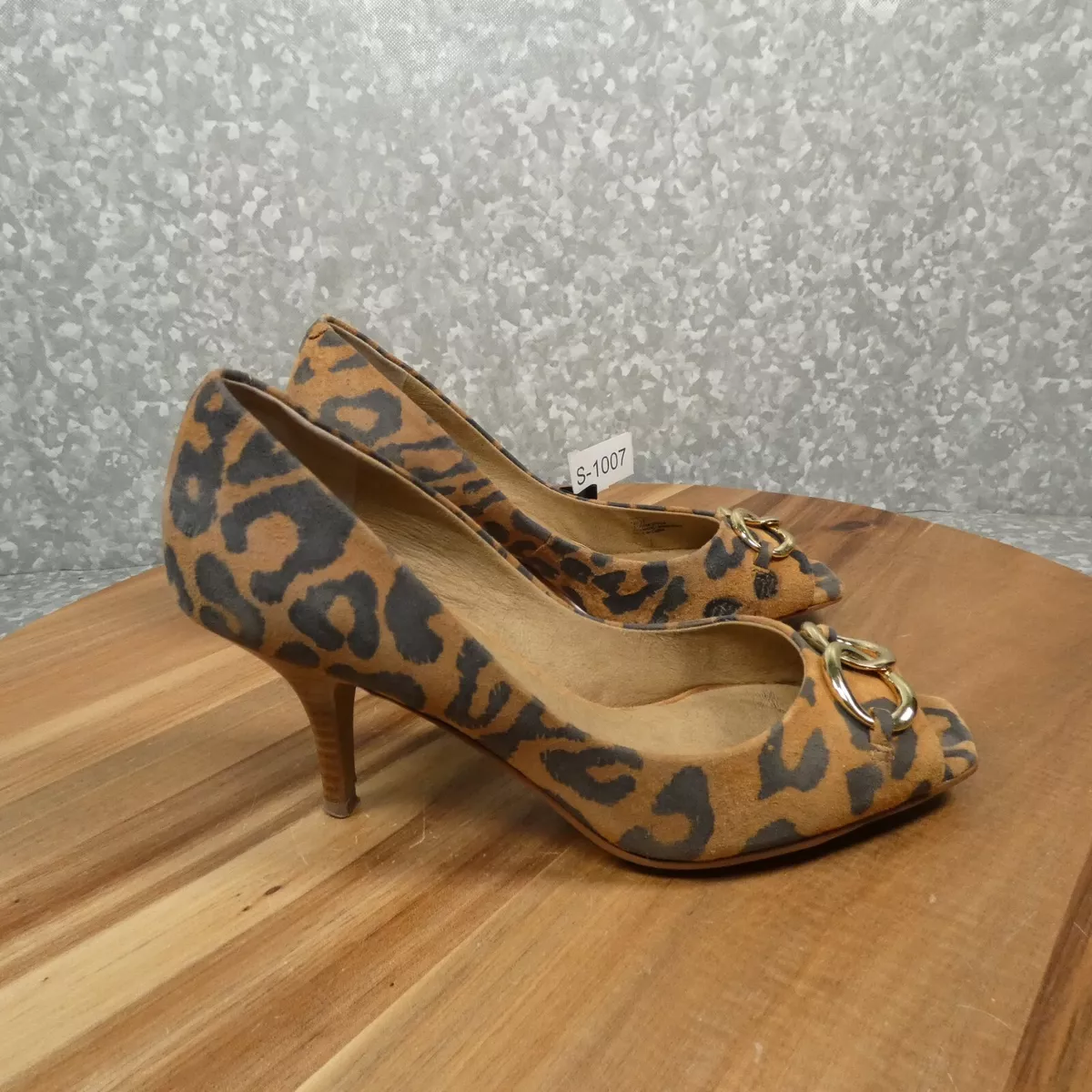 Jessica Simpson Shoes Womens 7B Rocky Grande Leopard Suede Open