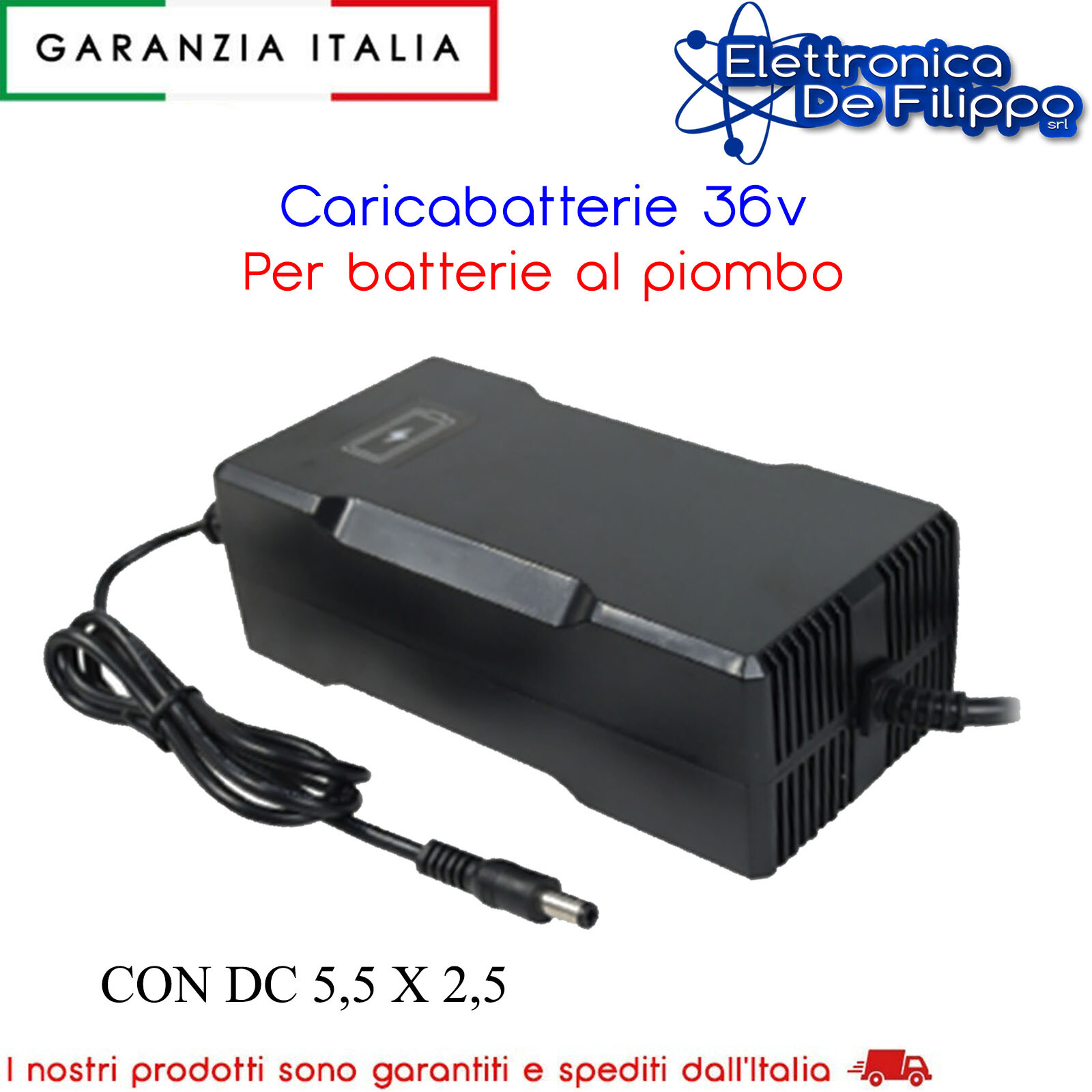 Caricatore Batteria 36V 2A Switching - Per Monopattino e Bici E-Bike