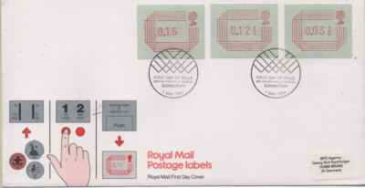 GB 1984 ATM Ersttagsbrief Edinburgh; UK ATM FDC