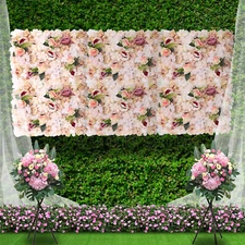 6XFlower Wall Panel Floral Backdrop Pink Yellow Wedding Party Flower Wall Decor