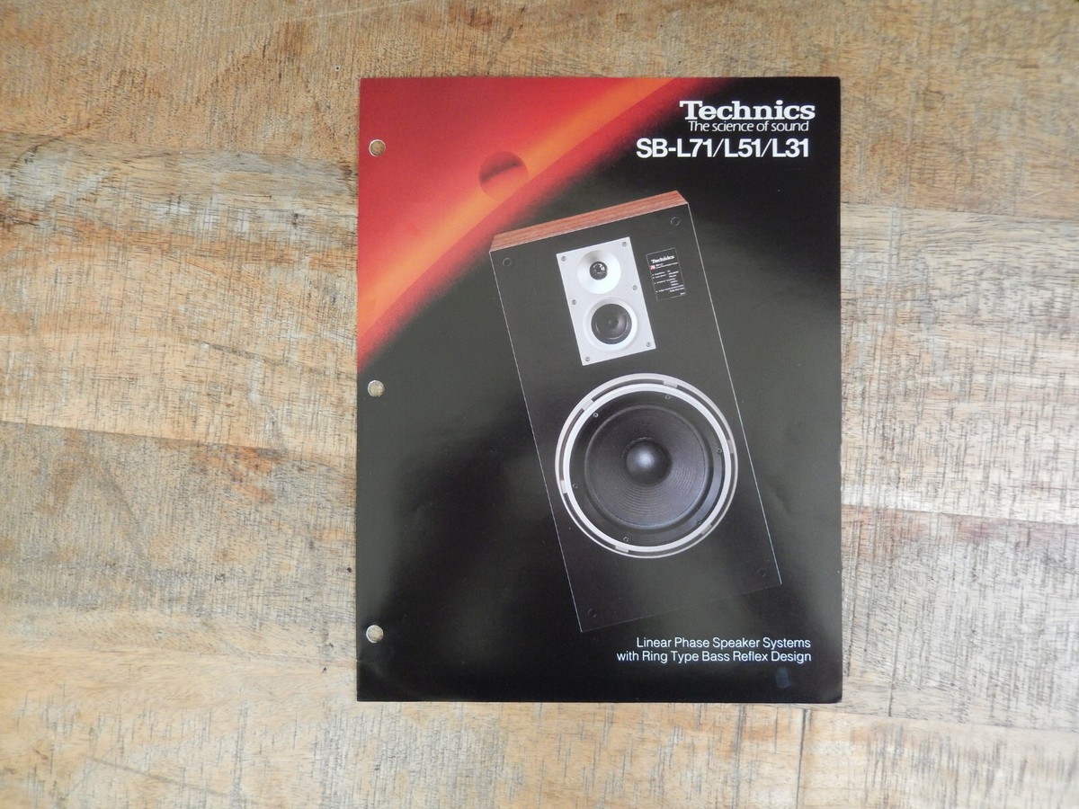 Technics コンポーネント電話 S-HL7 Original Technics SB-L71/L51/L31 Speakers Dealer Brochure / Dealer