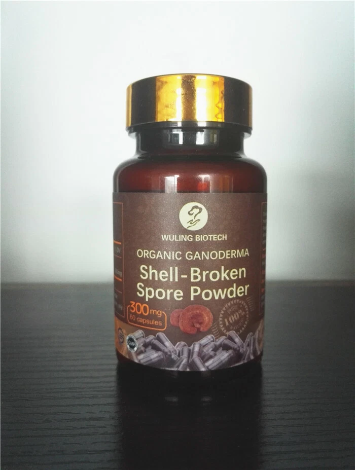 Ganoderma, cápsula en polvo de esporas rotas con cáscara de Reishi, 300 mg * 60 cps ENVÍO GRATUITO Foto 2 de 3