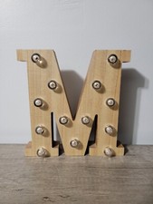 Light Up Letter M Not Real Wood 