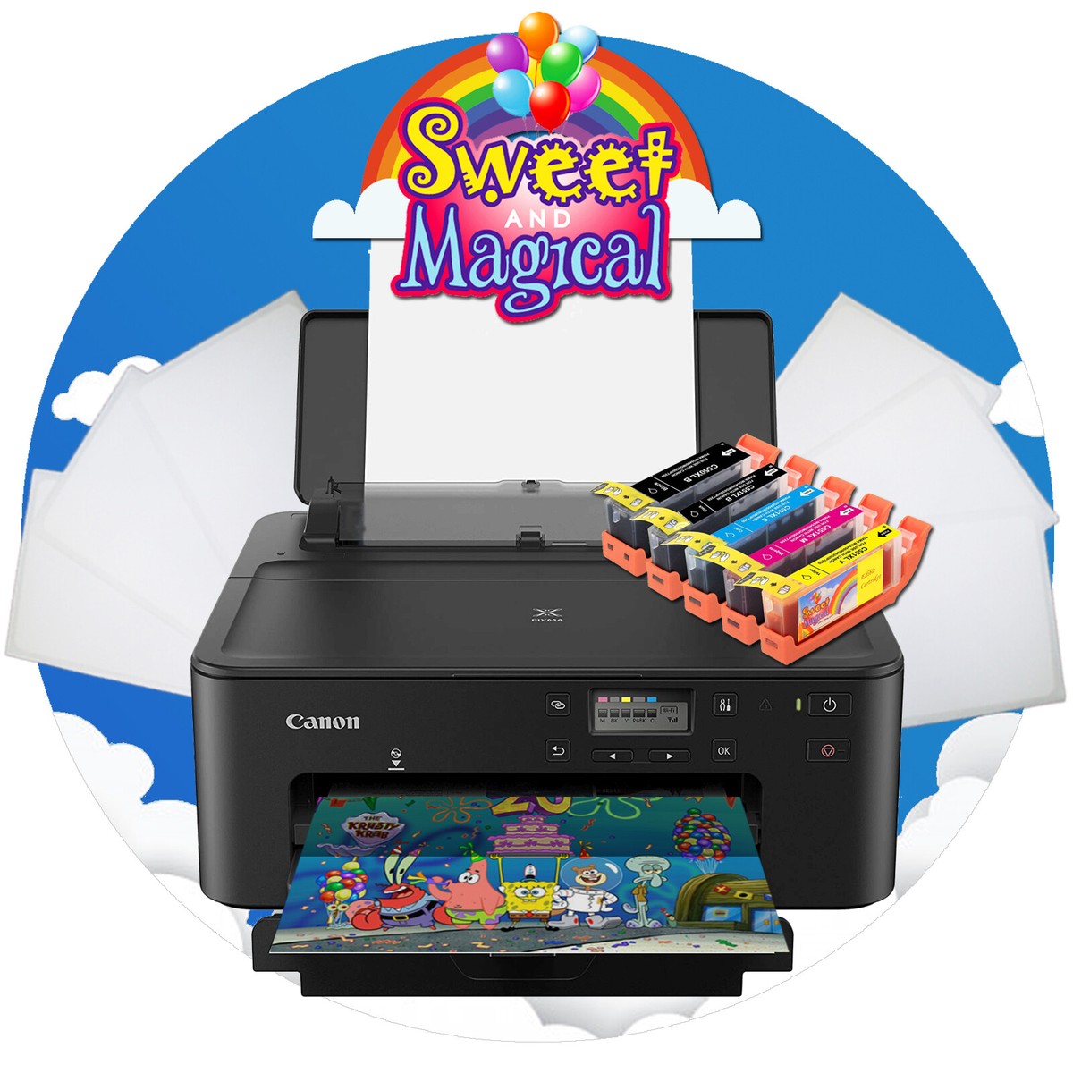 Edible Printer Bundle W/ Wafer Paper Edible Ink [USES 280/281 INK]