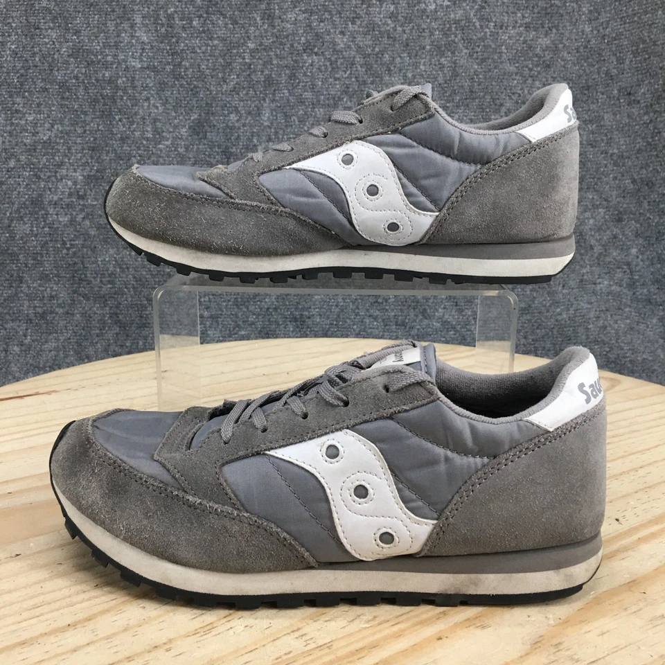Saucony Zapatos Juveniles 5 M Jazz Original Tenis Gris Cuero Con Cordones Bajo SY55995 Foto 2 de 4