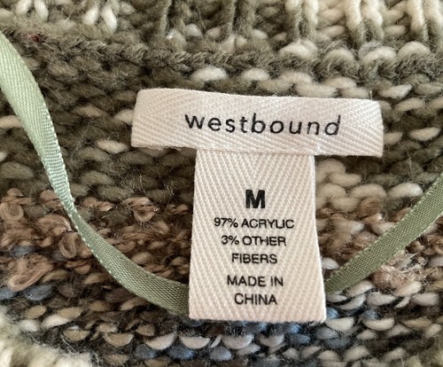 Westbound Women's Knit Sweater Pullover Crew Neck Multicolor sz Med - Picture 8 of 11