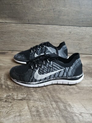 Nike Free Flyknit Women's Running Shoes Black White 717076