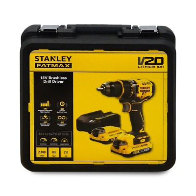 Stanley SFMCD720D2K (2 x 2 Ah + Ladegerät) 18V 2-Gang Akku-Bohrschrauber