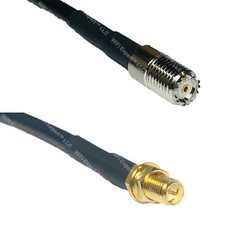 RFC195 MINI UHF FEMALE to RP-SMA FEMALE Coax RF Cable USA-Ship Lot