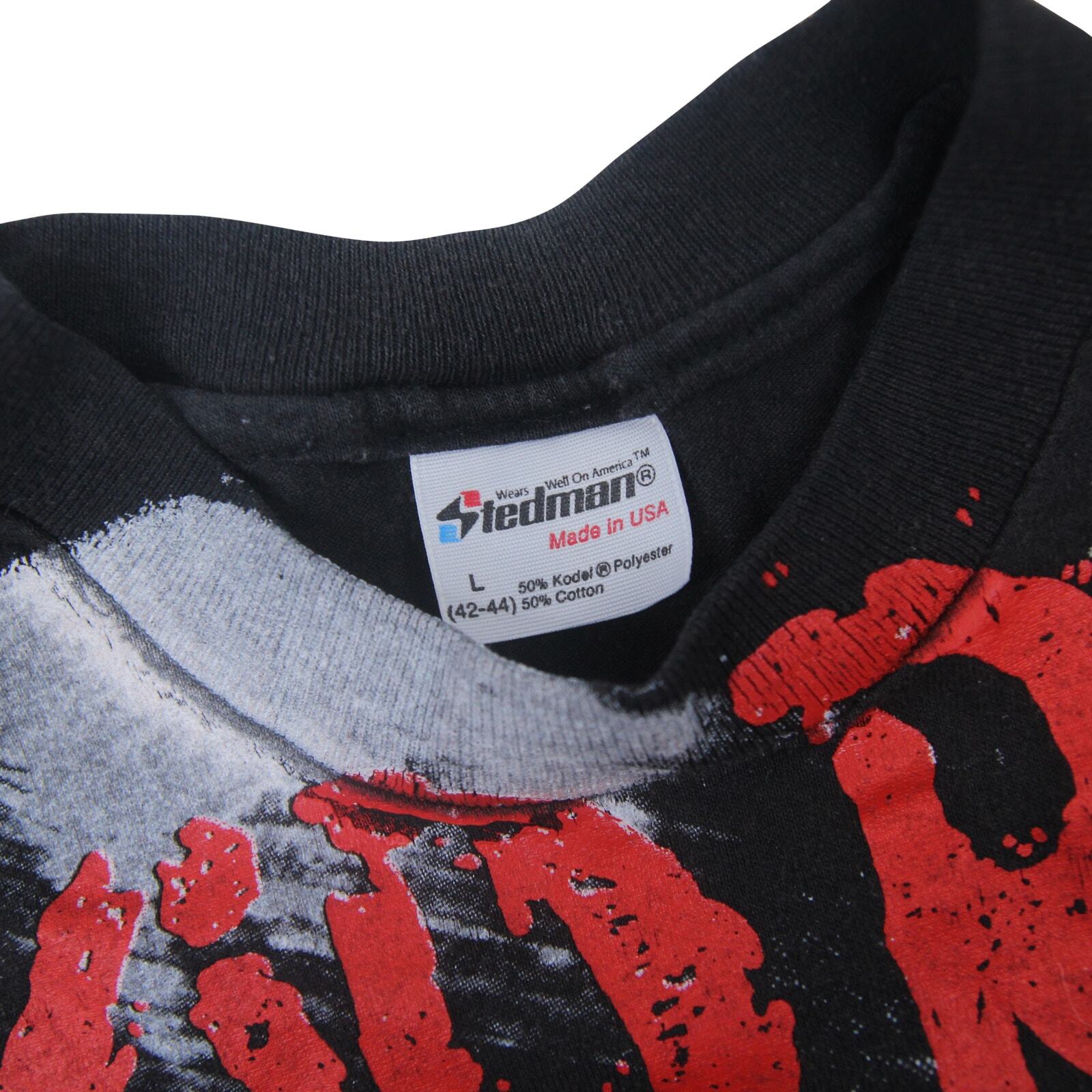 FILA T shirt uomo grande vintage 1989 Skid Row "Making a Mess of the US" Tour nera