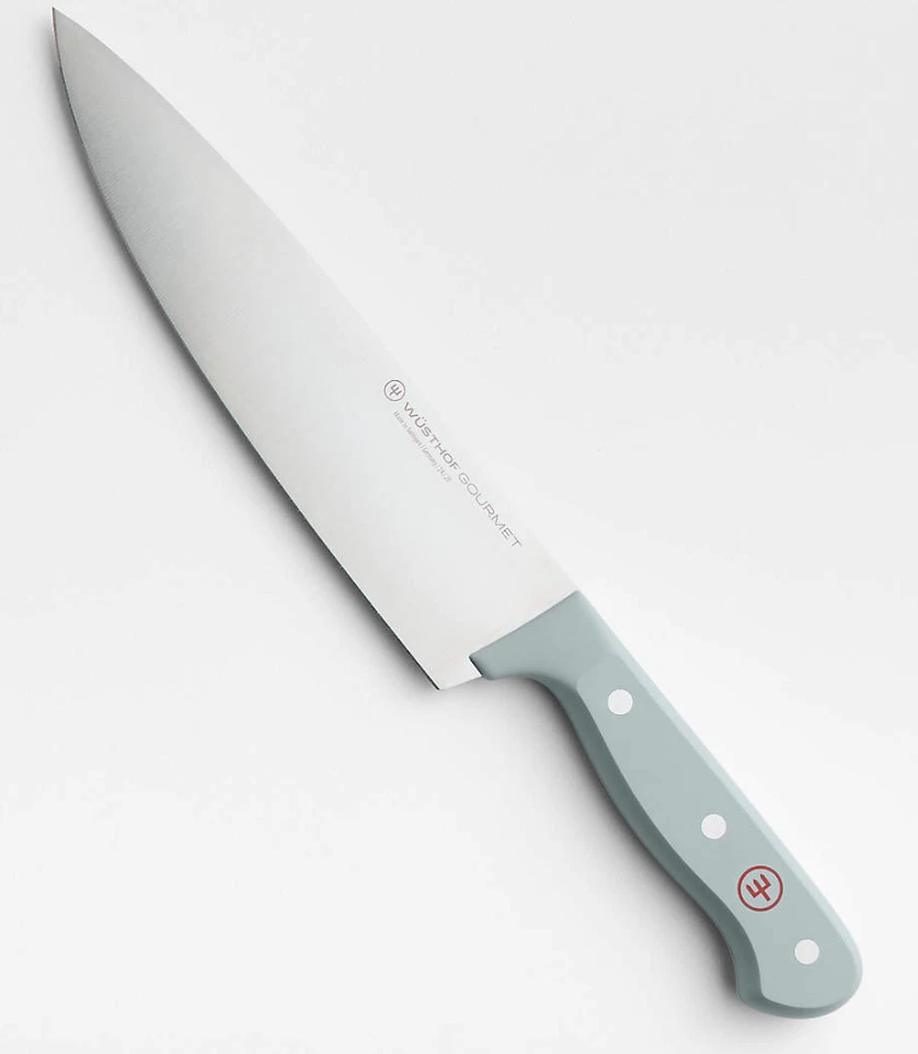 WUSTHOF "Gourmet Blue" GERMAN 8 inch Chef's Knife w/ Plastic Sheath $100