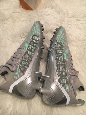 Size 11.5 - adidas Adizero Primeknit Flash Cleats Grey Mint for