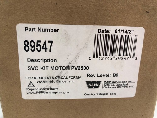 WARN Motor Service Kit, PV2500, 89547 - Picture 2 of 3