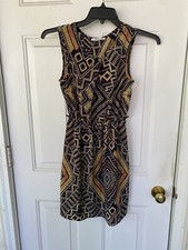 Papaya Multicolored Sleeveless Dress Size Small Pullover. Made In The USA!