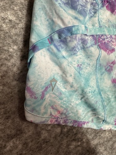 Ivivva by Lululemon Running Shorts Girls 12 Speedy Purple Blue Back Zip Pocket - Picture 7 of 12