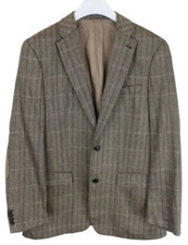 MARIO BARUTTI Blazer Men's UK 42L Single Breasted Silk Patterned Notch Lapel