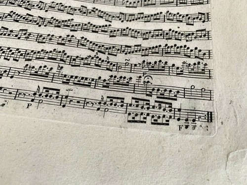 XVIII century MUSIC PRINT FOR TWO VIOLINS - Picture 7 of 10