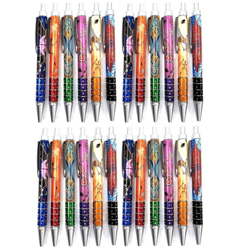 24 Australia Fauna Souvenir Biro Pens Bulk Animal Aboriginal Kangaroo Variety - Picture 2 of 5