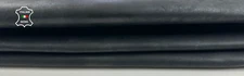 MIDNIGHT VINTAGE BLACK Thick Italian Goatskin leather hides 6+sqf 1.3mm #C2601