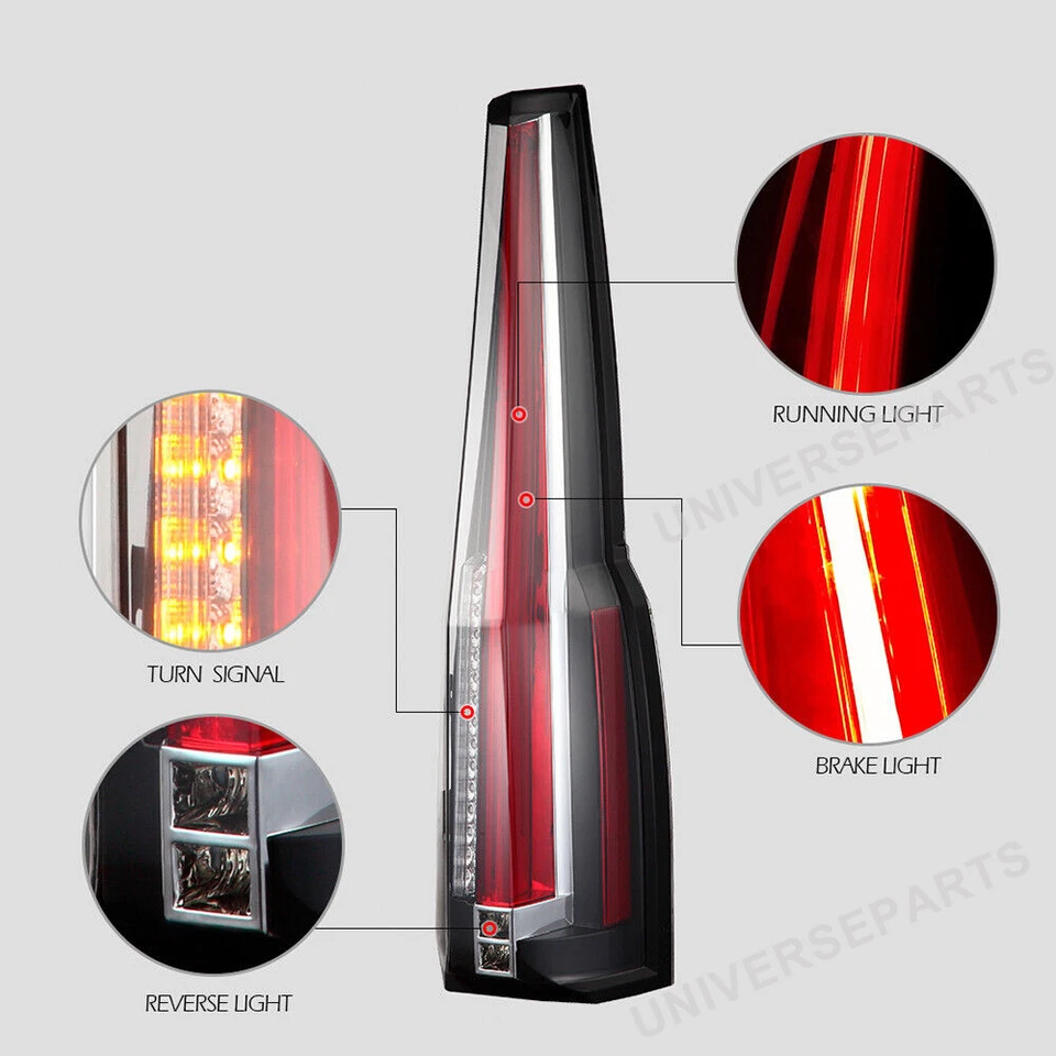 Par de luces traseras LED traseras derechas para Tahoe GMC Yukon Chevrolet Suburban 2007-14 Foto 2 de 4