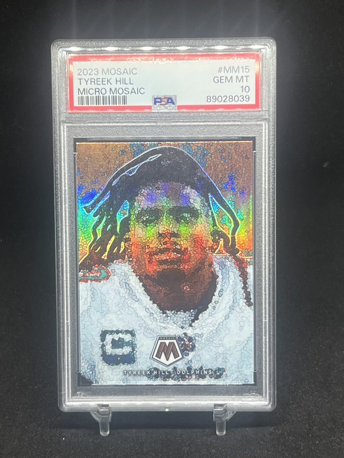 2023 MOSAIC TYREEK HILL MICRO MOSAIC CASE HIT PSA 10 Card