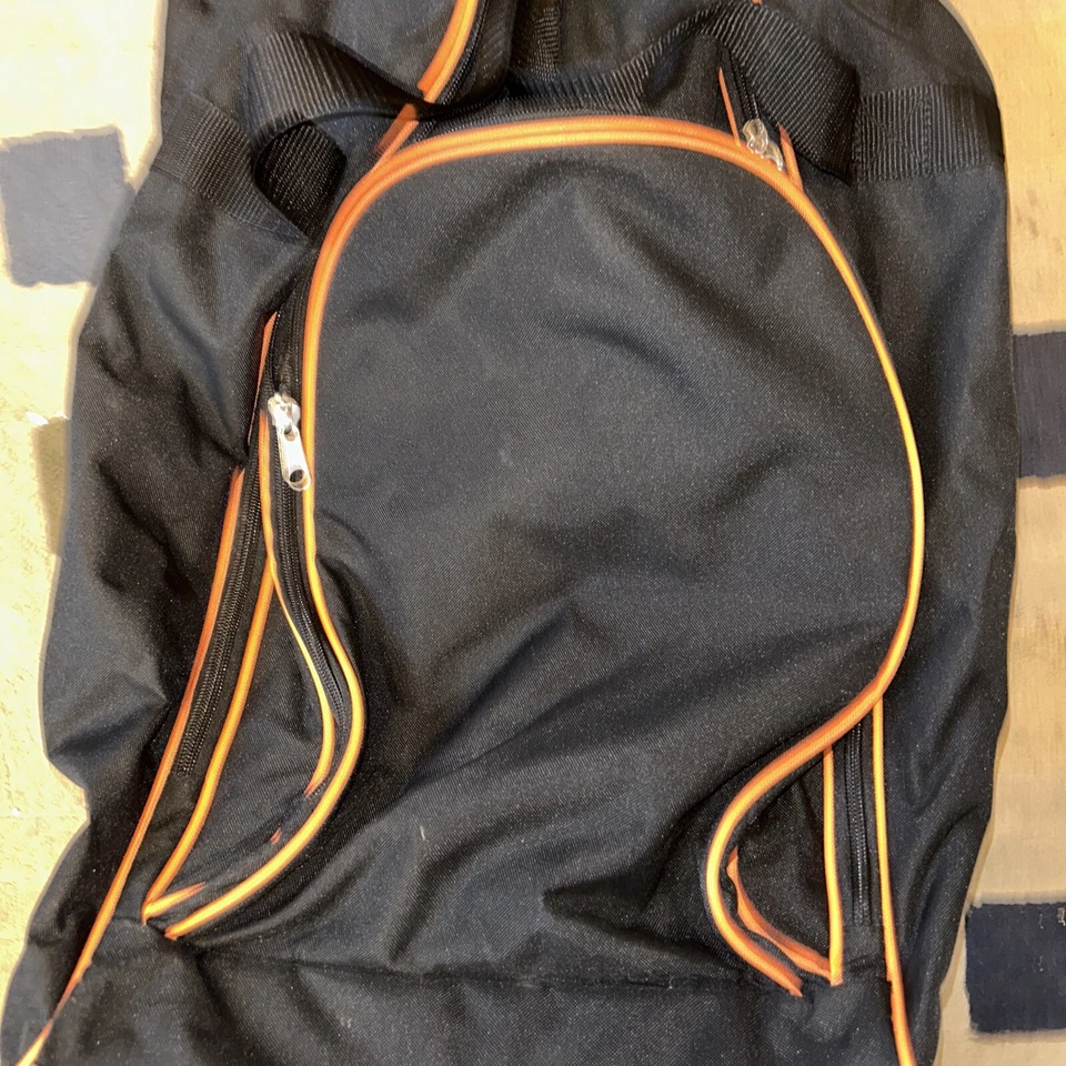 Bolsa de viaje de golf con ruedas Paragon estuche blando negro con borde naranja excelente estado Foto 3 de 4