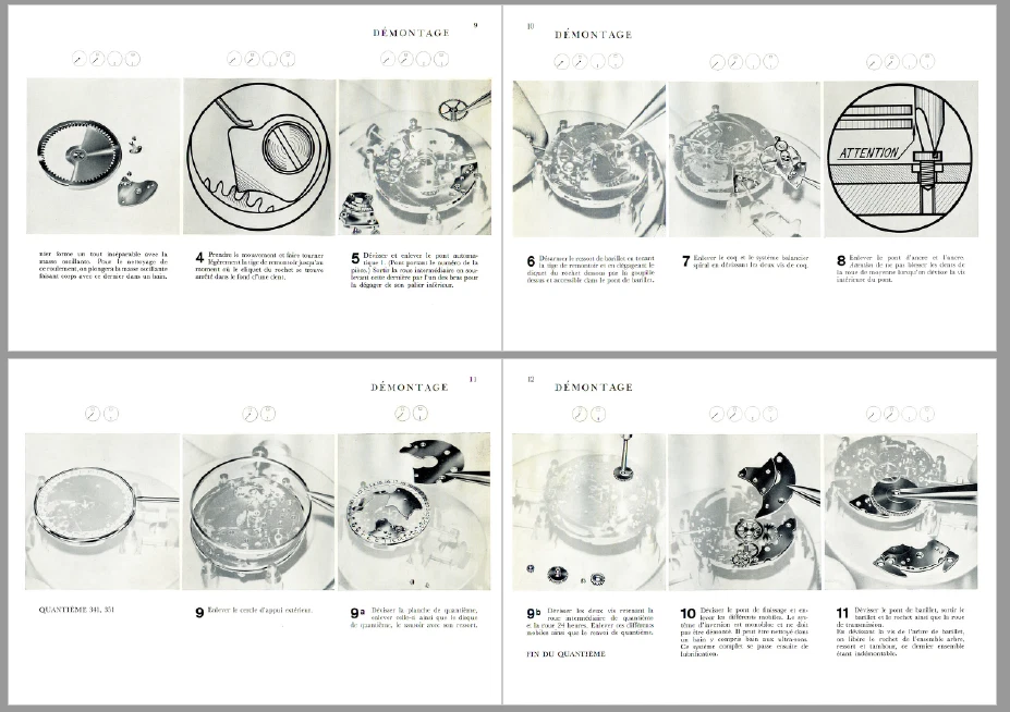 Longines Documentación técnica cal. 340 341 350 351 - 28 páginas - PDF (francés)