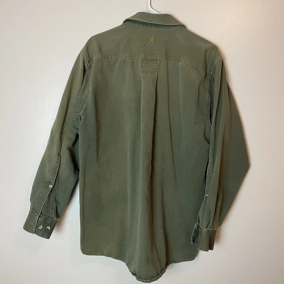 Browning Forest Green Thick Long Sleeve Button Down Shirt XL. Heavy Duty.    II - Image 2 of 4