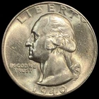1940-S Washington Quarter BU+ Brilliantly Uncirculated Better Date 25C A336
