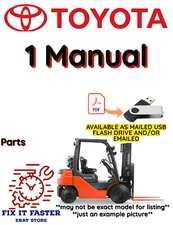 TOYOTA FORKLIFT 02-2TD18 PARTS MANUAL PDF FILE ON USB