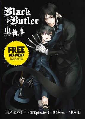 DVD Anime Black Butler Kuroshitsuji Season 1-4 + 9 OVAS + Movie English Dubbed