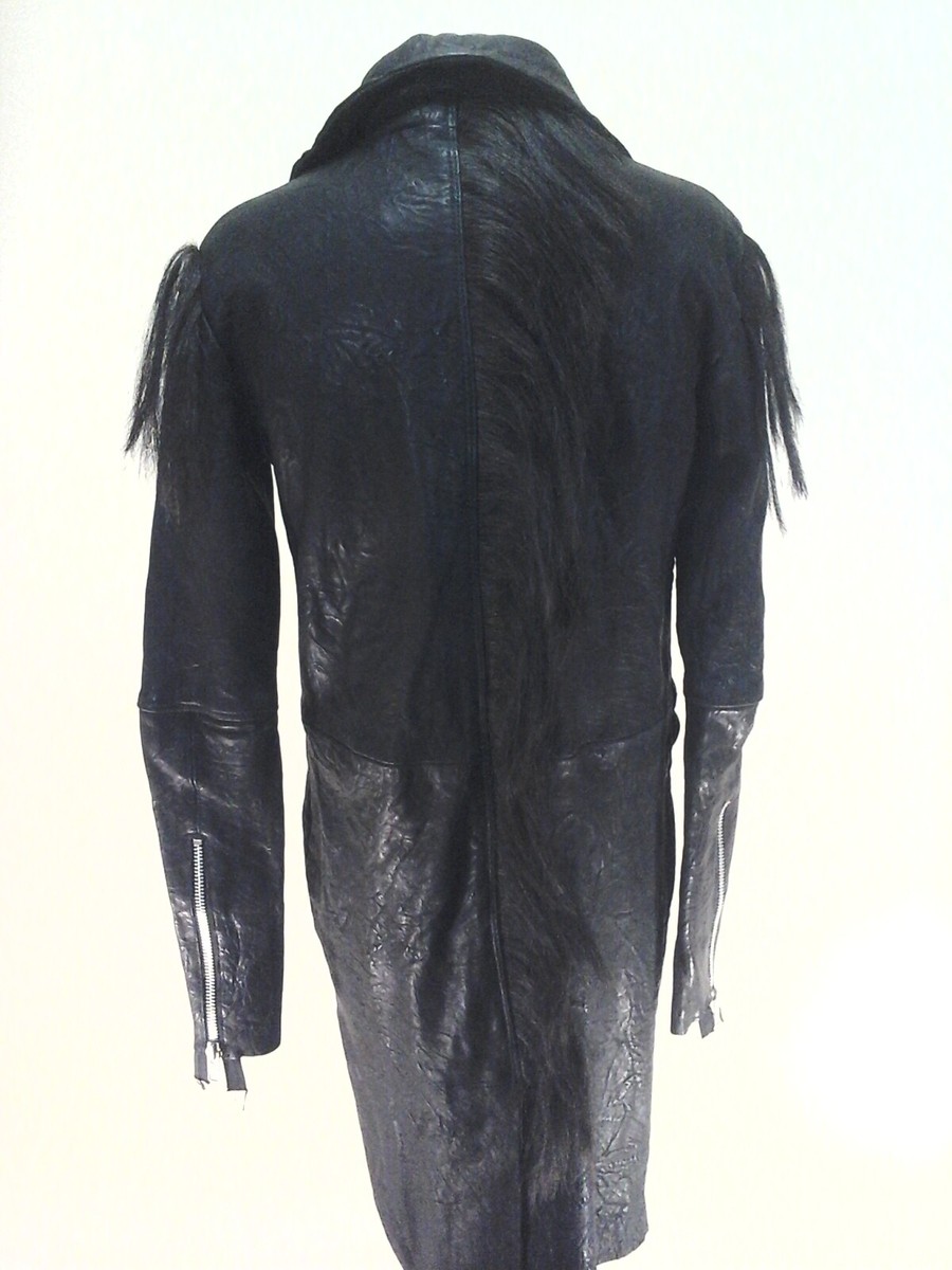 【eaphi】WESTERN LONG COAT Wvapzxx Genuine Leather Jacket For Women Fall Winter Real