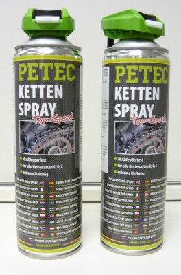 2 x PETEC Bikeline Kettenspray Top-Speed 70550 Spray 2 x 500ml Fahrrad Motorrad
