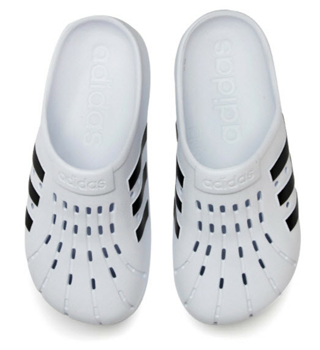 ADIDAS Adilette Clog Slip-On Unisex White NWOB FY8970 Casual Slipper Adidas Men Adilette Clog Slipper White Shoes Slide Water  main image 4