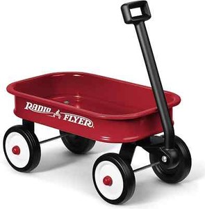 Radio Flyer Kids 12.5 Inch Little Red Toy Wagon, Small Toy Decor Wagon