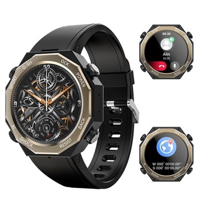 Alpha Gear Smart Watch for Men 680mAh 1.45'' AMOLED 5ATM Waterproof Fitness Tr...