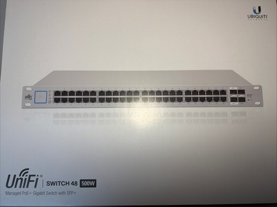 Ubiquiti Unifi US-48-500W - 48 Port PoE+ Gigabit 2x SFP+ 10GBit, 2x SFP, Managed