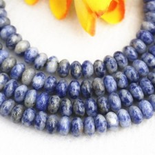 4x6mm High Quality Natural Blue Spot Rondelle Spacer Beads for Jewelry Making