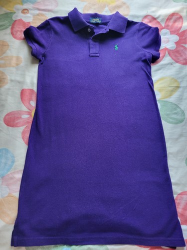 Ralph Lauren Purple Polo Dress Cotton Short Sleeve Girls