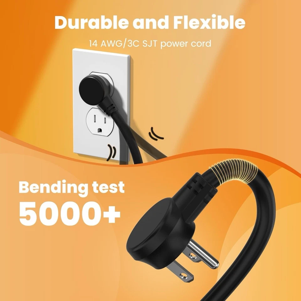 12 Outlet Long Power Strip, 2100 Joules Surge Protector, 6FT Power Cord, Wide... - Image 4 of 4