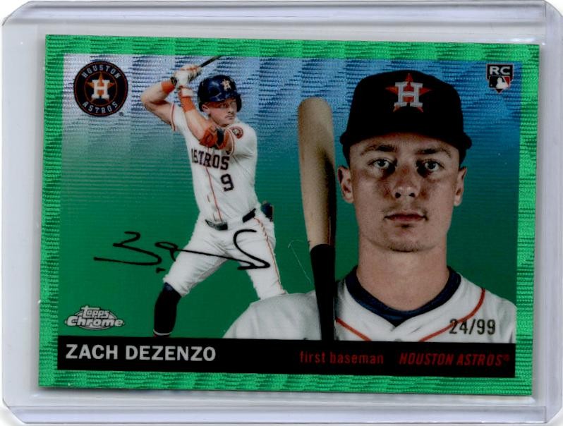 2025 Topps Chrome Platinum #249 Zach Dezenzo Green Wave Refractor /99 RC Rookie
