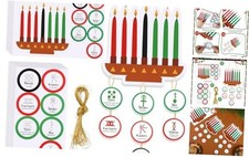 24 Sets Kwanzaa Crafts - Make Your Own Candles Paper Ornaments with -
