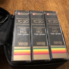 BASF TC20 CHROMDIOXID SUPER COMPACT VIDEO CASSETTE VHSC 20 MIN 44M TAPE SEALED