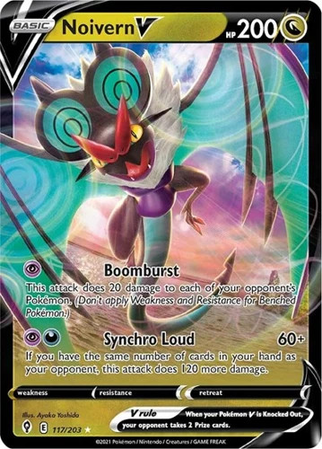 Noivern V (#117/203) - Holofoil SWSH - Evolving Skies NM Pokemon