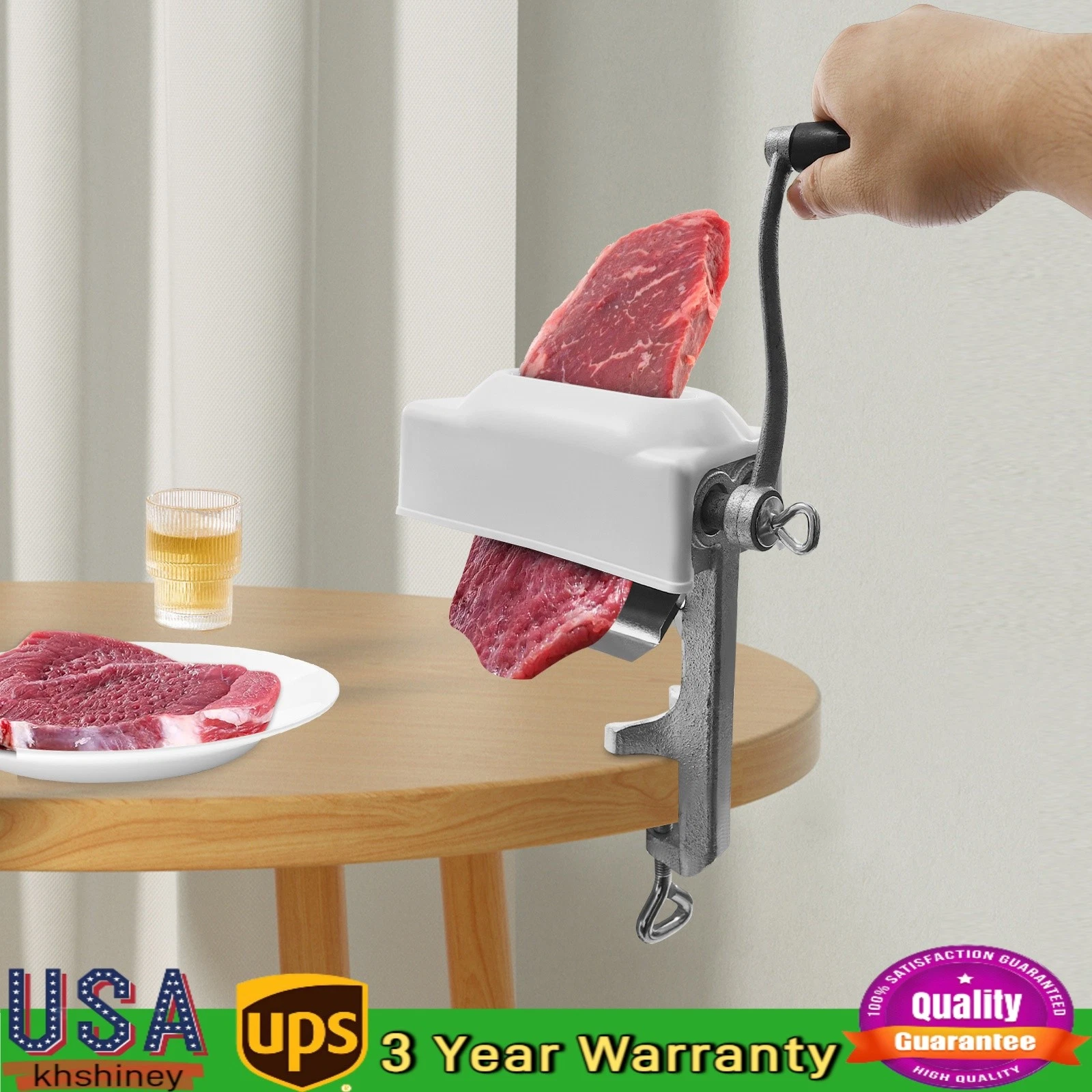 Meat Tenderizer Cuber Steak Machine Hand Crank Flatten butchers Tool KitchenTool