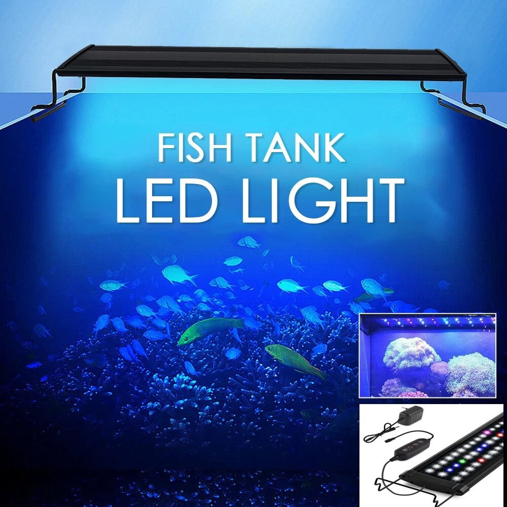 Acquario LED RGB 30-115 cm con timer lampada pesci d'acqua dolce spettro completo luce DHL foto 5