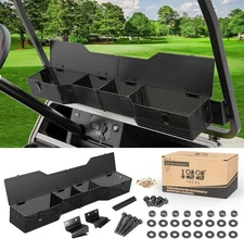 10L0L Golf Cart Front Inner Storage Basket with Cover for Club Car DS 2000-Up Mo
