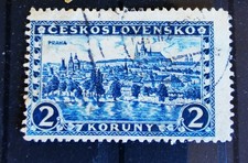 CZECHOSLOVAKIA 1926 2K HRADCANY CASTLE LINDEN STAMP