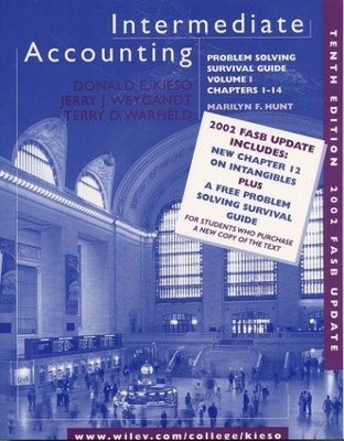 INTERMEDIATE ACCOUNTING PROBLEM SOLVING SURVIVAL GUIDE By Donald E. Kieso VG