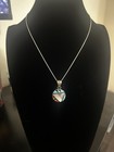 Zuni Native American Stamped Mother Of Pearl Turquoise Onyx Red Coral Pendant — photo 1
